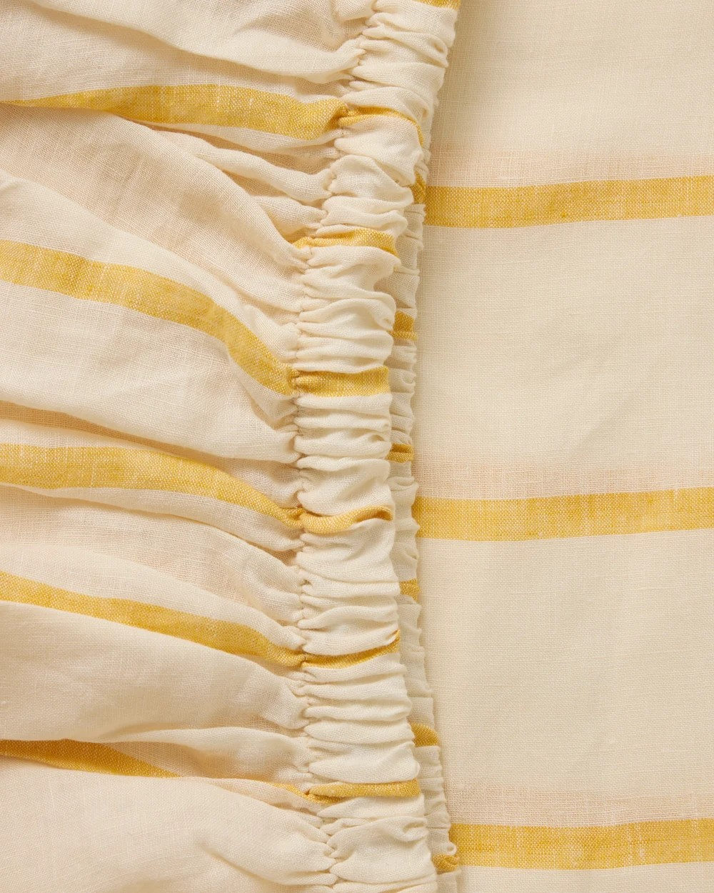 KIP & CO POPCORN STRIPE LINEN FITTED SHEET KING