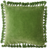 KIP & CO PESTO VELVET TASSLE CUSHION ONE SIZE