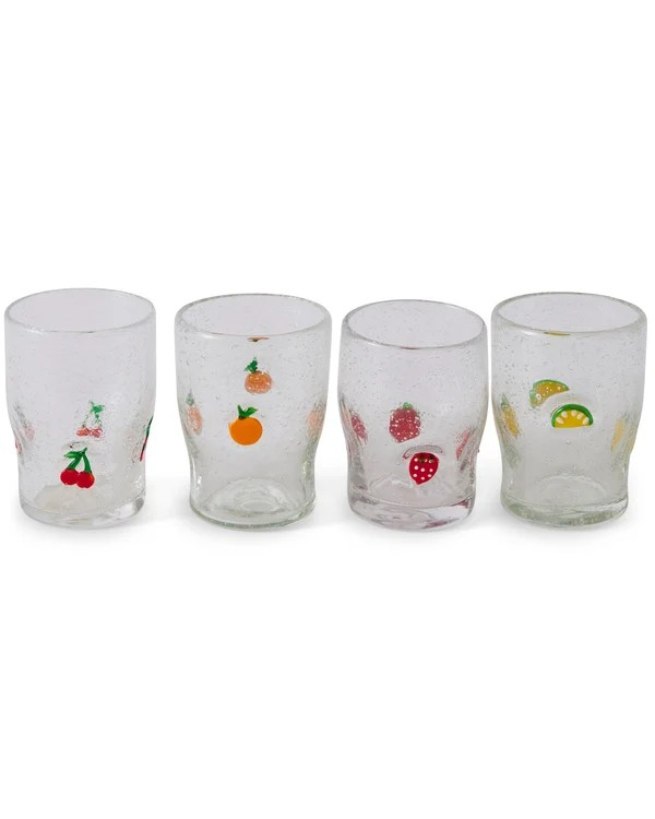 KIP & CO FRUITY TUMBLER GLASS 4P SET ONE SIZE
