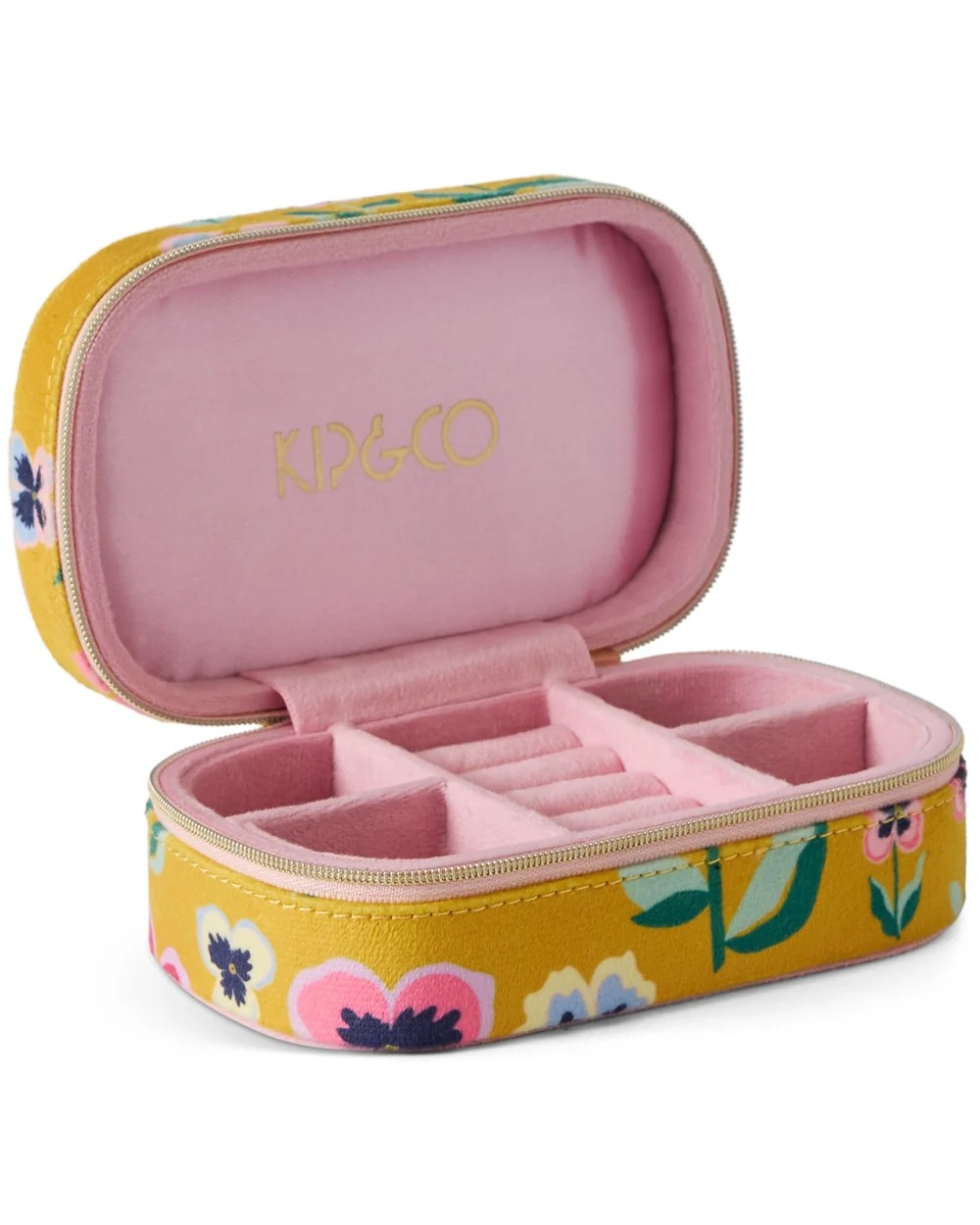 KIP & CO PRETTY PANSY TRAVEL VELVET JEWELRY BOX ONE SIZE