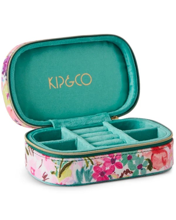 KIP & CO ALFRESCO TRAVEL VELVET JEWELLERY BOX ONE SIZE