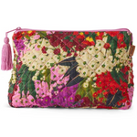 KIP & CO AUSTRALIAN BUSH BLOSSOM QUILTED COTTON TOILETRY PURSE ONE SIZE
