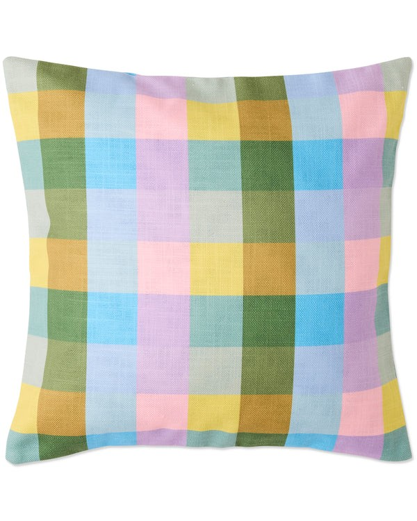 KIP & CO SORBET TARTAN OUTDOOR CUSHION 64X65CM 