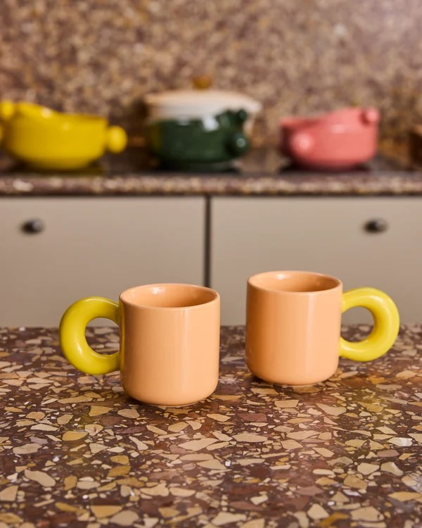 KIP & CO CITRON MUG 2P SET ONE SIZE