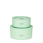 FRANK GREEN STAINLESS STEEL BOWLS WITH LIDS 2 PACK MINT GELATO 
