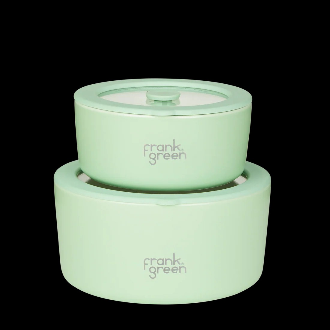 FRANK GREEN SET 2 PORCELAIN BOWLS MINT GELATO