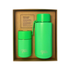 FRANK GREEN 10OZ REUSABLE CUP PUSH BUTTON + 34OZ REUSABLE BOTTLE NEON GREEN