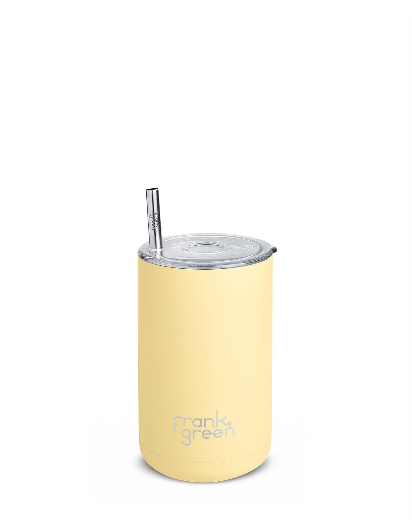 FRANK GREEN ICED COFFEE CUP WITH STRAW 15OZ BUTTERMILK