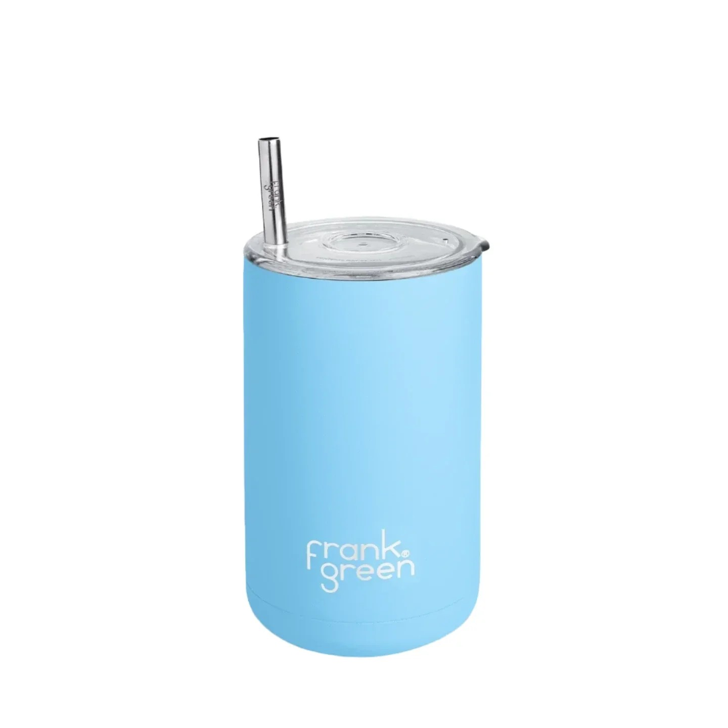 FRANK GREEN ICED COFFEE CUP WITH STRAW 15oz SKY BLUE