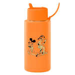 FRANK GREEN 34OZ MICKEY PLUTO GOOFY NEON ORANGE WATER BOTTLE
