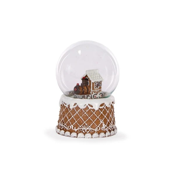 GINGERBREAD TRAIN SNOW GLOBE