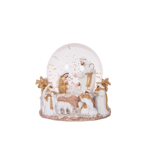 12CM MUSICAL NATIVITY SNOW GLOBE 