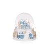 12CM MUSICAL BLUE AND WHITE VILLAGE SNOW GLOBE