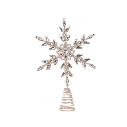 SILVER SNOWFLAKE TREE TOPPER 