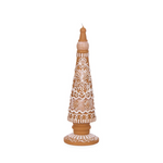 25.2CM EMBOSSED GINGERBREAD CANDLE