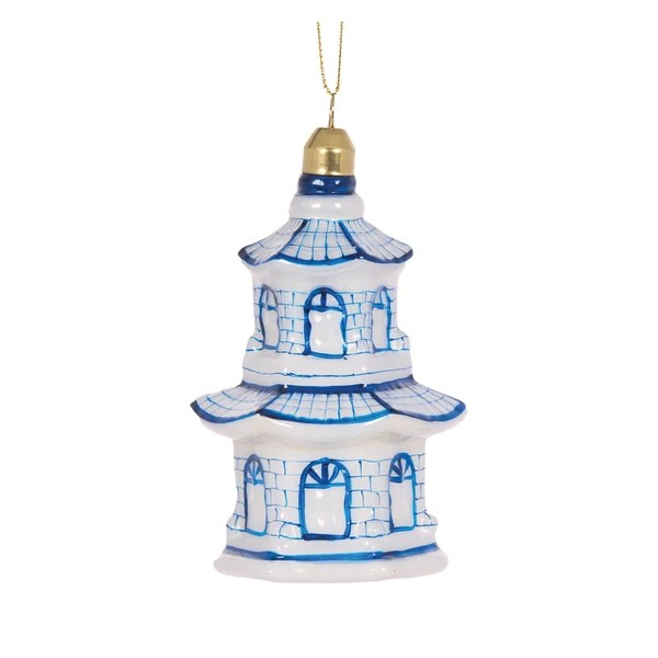 PAGODA WHITE GLASS HANGING