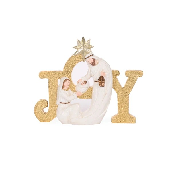WHITE AND GOLD JOY NATIVITY