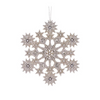 HOLLY AND IVY BEADED DECO SNOWFLAKE ORNAMENT 16.6CM