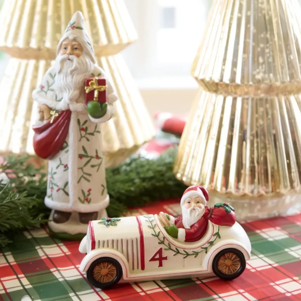 MISTLETOE SANTA 30.5 CM 