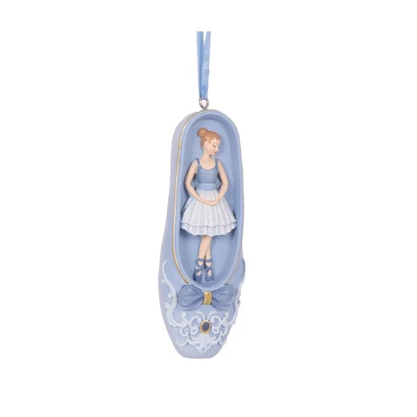 BLUE BALLET SLIPPER ORNAMENT 
