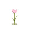 20CM LIGHT PINK TULIP CANDLE HOLDER