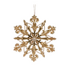 HOLLY AND IVY STAR METAL JEWELED ORNAMENT