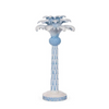 HOLLY AND IVY WHITE AND BLUE CANDLE HOLDER PALM TREE