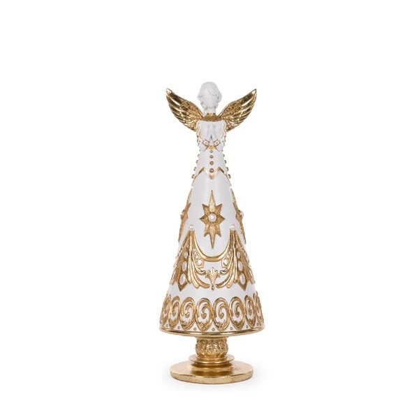 WHITE GOLD ANGEL TREE 40 CM