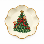 HOLLY AND IVY COZY TEDDY BEAR TREE DESSERT PLATE
