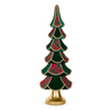 HOLLY AND IVY GREEN TARTAN LAYERED TREE 90CM