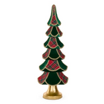 HOLLY AND IVY GREEN TARTAN LAYERED TREE 90CM