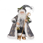 HOLLY AND IVY 65CM BLUE FABRIC SANTA