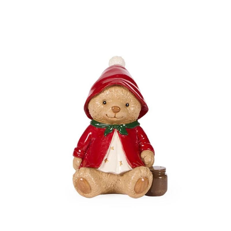 ADORABLE BEAR IN RAINCOAT PORCELIN