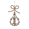 CHAMPAGNE JEWELED BOW DROP BAUBLE