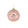 HOLLY AND IVY PINK EMBELLISHED SCALLOP BAUBLE 