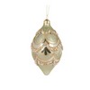 HOLLY AND IVY MINT EMBELLISHED SCALLOPED DROP BAUBLE