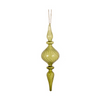 HOLLY AND IVY TRANSPARENT GREEN MINIMAL FINIAL 