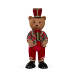 HOLLY AND IVY TRADITIONAL RED TARTAN MR BEAR