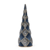 HOLLY AND IVY 78CM BLUE QUILTED DAMASK TREE